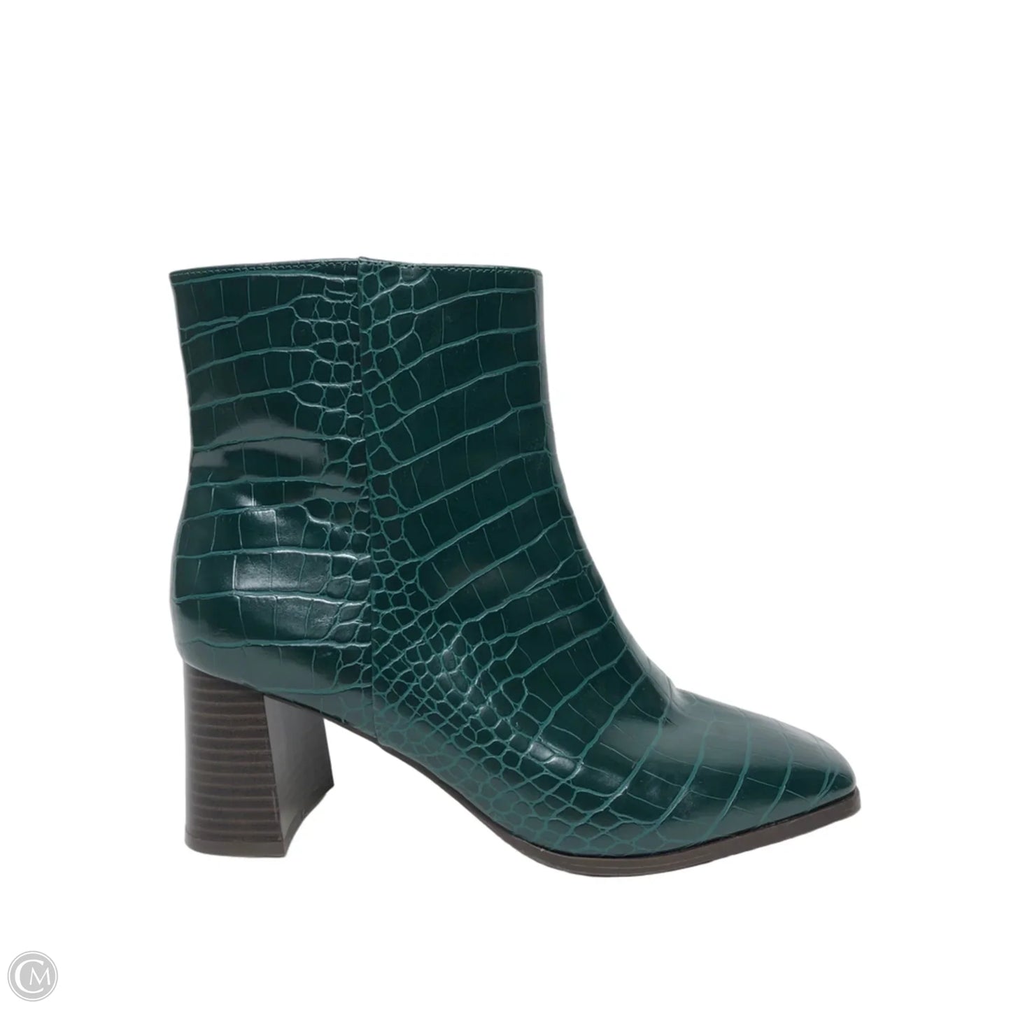 Boots Ankle Heels By Inc In Green, Size: 9.5
