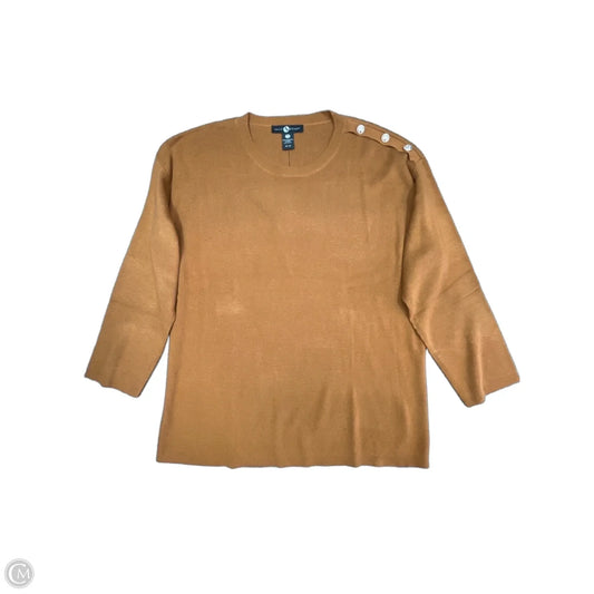 Top Long Sleeve By Ashley Stewart In Orange, Size: 1x