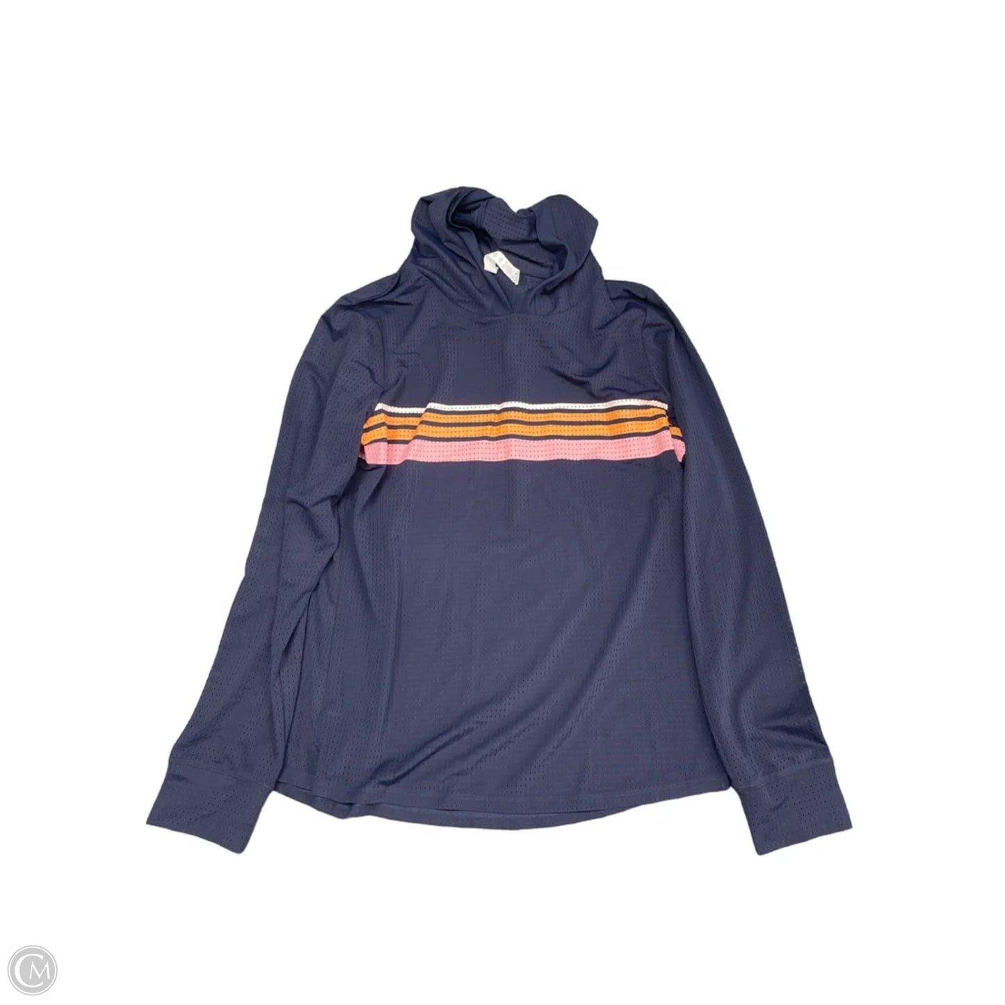 Athletic Top Long Sleeve Hoodie By Clothes Mentor In Navy, Size: L