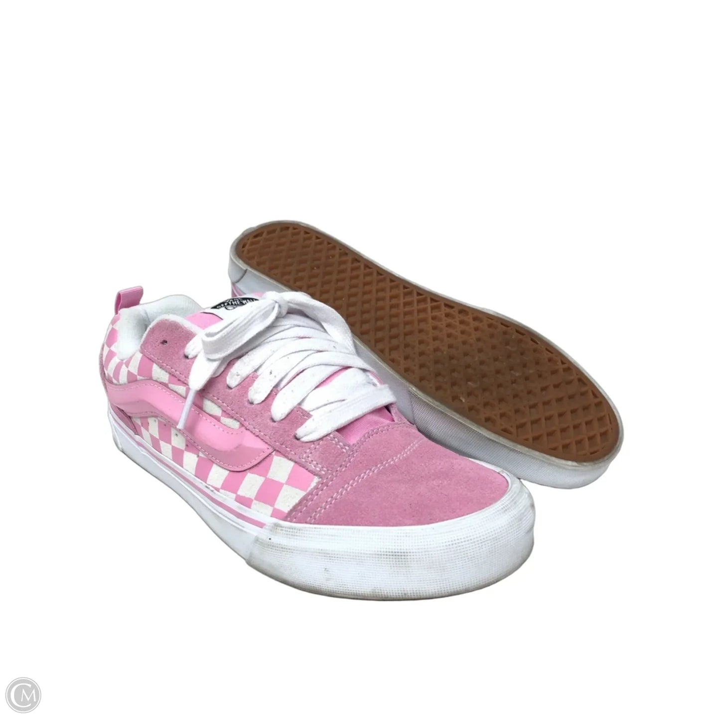 Shoes Sneakers By Vans In Pink & White, Size: 12
