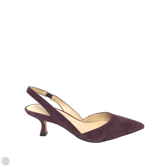 Shoes Heels Kitten By Ann Taylor In Maroon, Size: 7.5