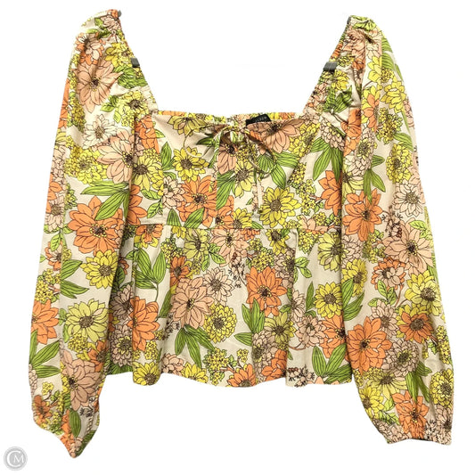 Top Long Sleeve By J. Crew In Multi-colored, Size: 10