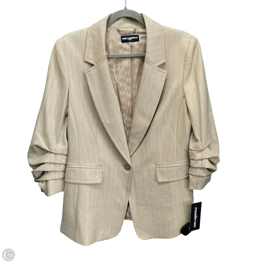 Blazer Designer By Karl Lagerfeld In Tan, Size: 14