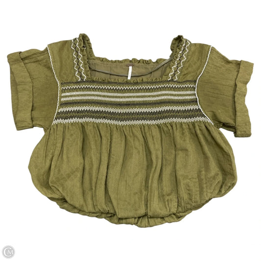 Top Short Sleeve By Free People In Green, Size: Xs