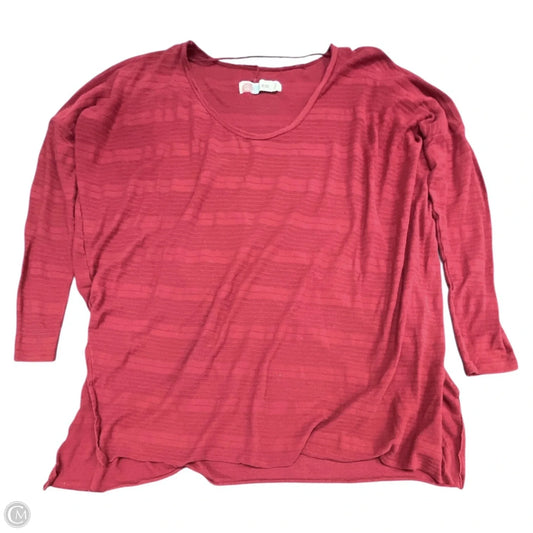 Tunic Long Sleeve By Free People In Red, Size: Osfm