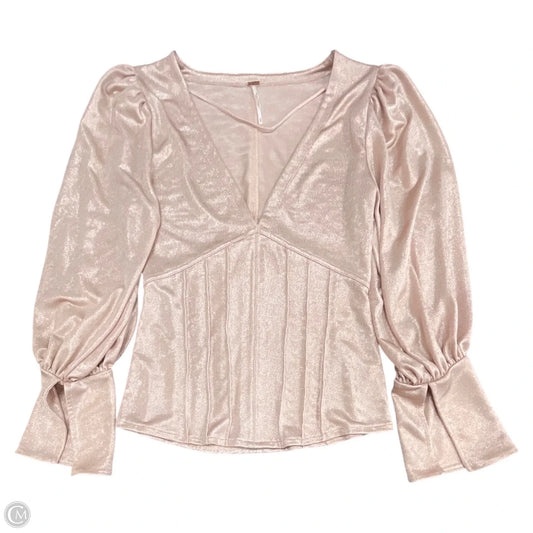 Top Long Sleeve By Free People In Rose Gold, Size: S