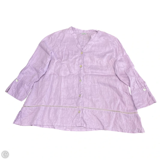 Top Long Sleeve By Clothes Mentor In Purple, Size: L