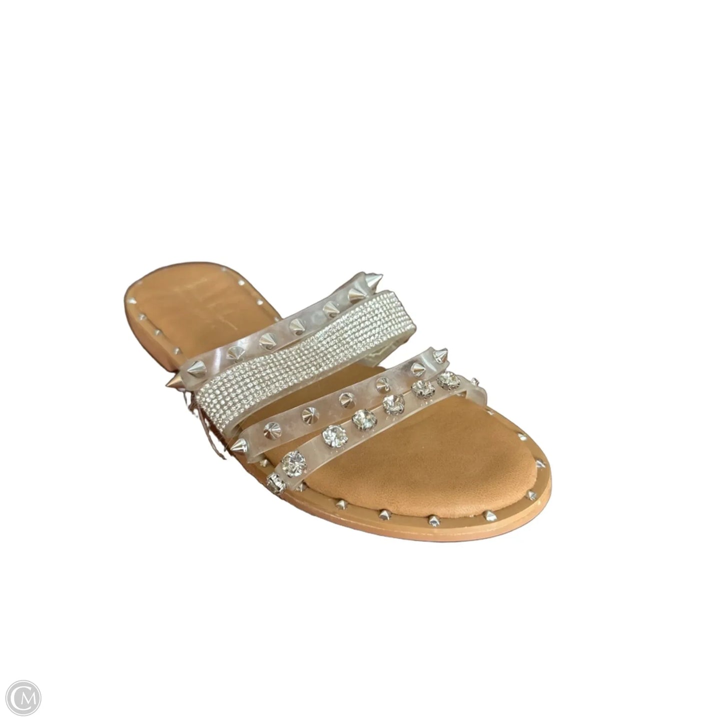 Sandals Flats By Nicole Miller In Silver, Size: 6