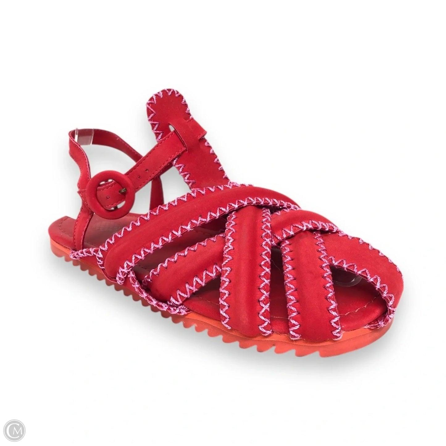 Sandals Flats By Farm Rio In Red, Size: 9