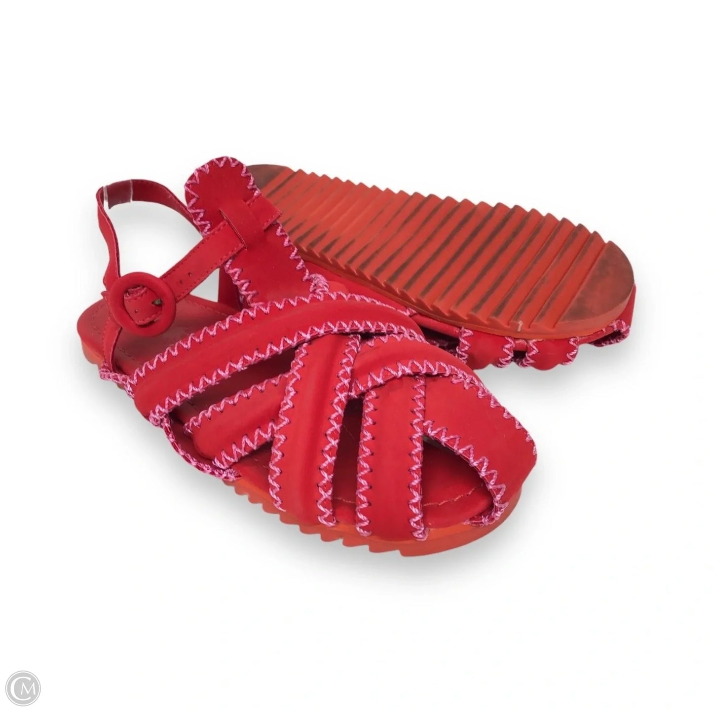 Sandals Flats By Farm Rio In Red, Size: 9