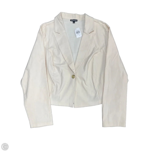 Blazer By Clothes Mentor In Cream, Size: 3x