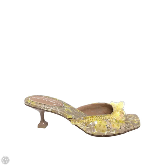 Sandals Heels Kitten By Sam Edelman In Yellow, Size: 7