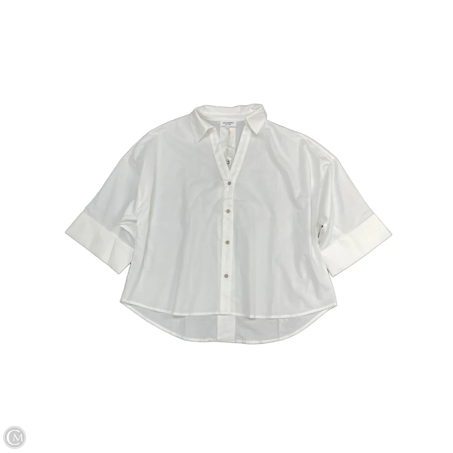 Top 3/4 Sleeve By Ee Some In White, Size: L