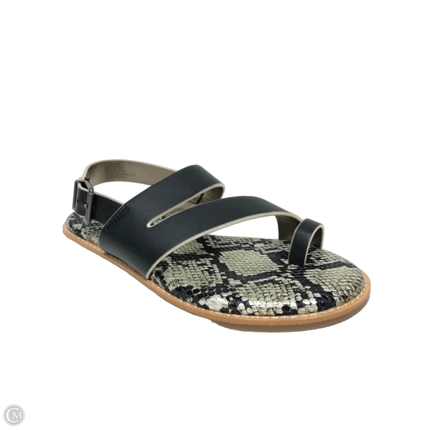 Sandals Flats By Crown Vintage In Snakeskin Print, Size: 6