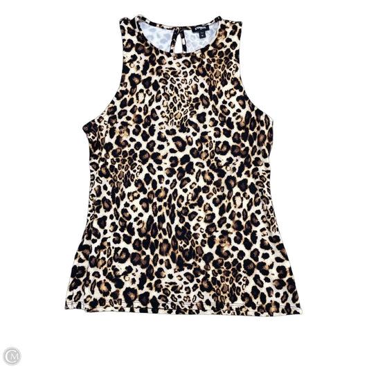 Top Sleeveless By Express In Leopard Print, Size: M