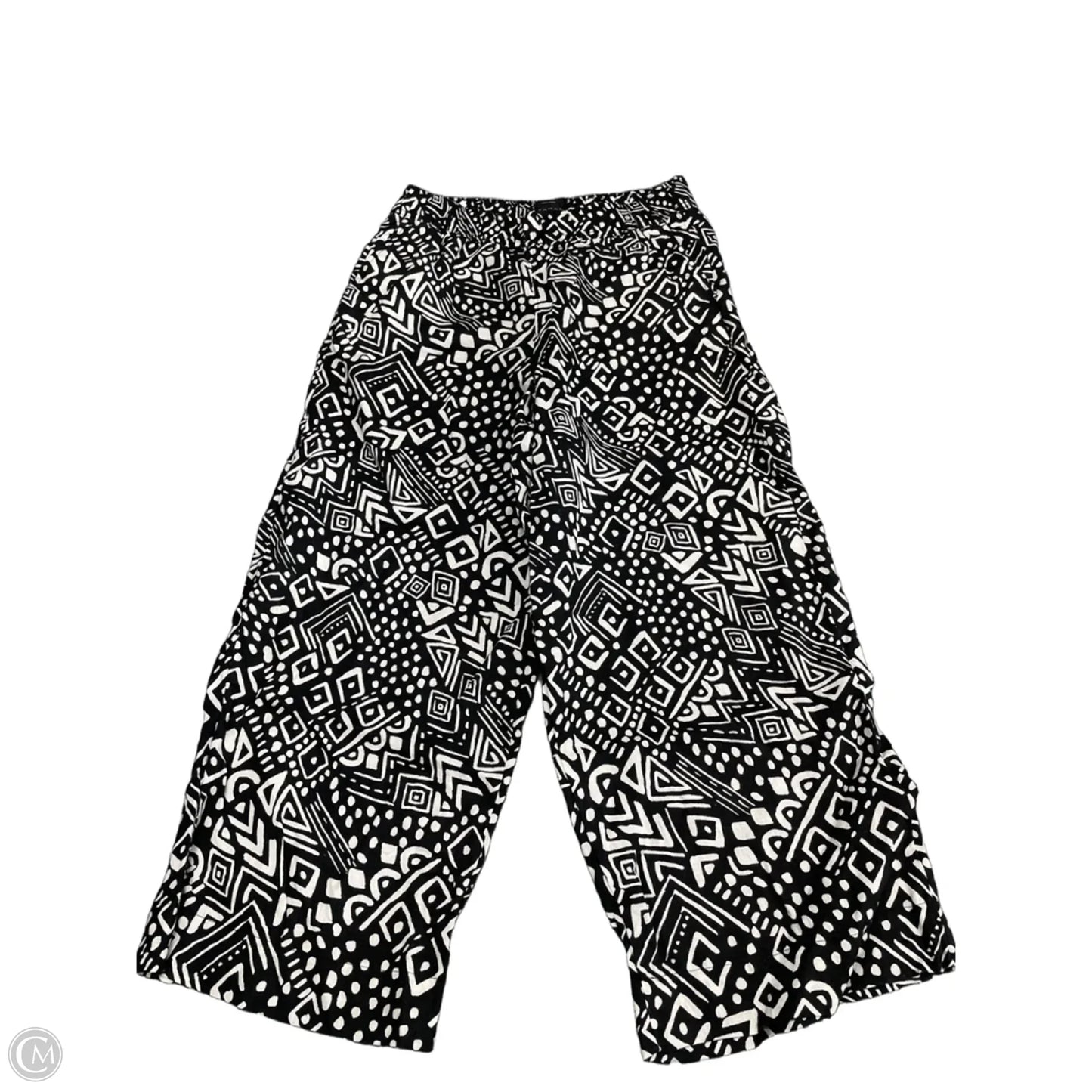 Pants Linen By Tahari In Black & White, Size: M