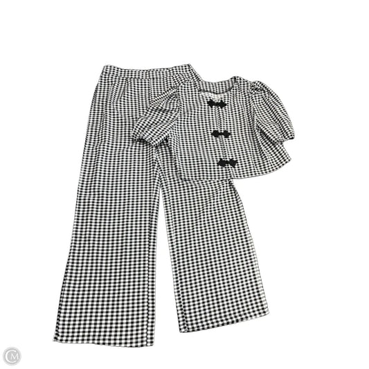 Pants Set 2pc By Shein In Black & White, Size: L