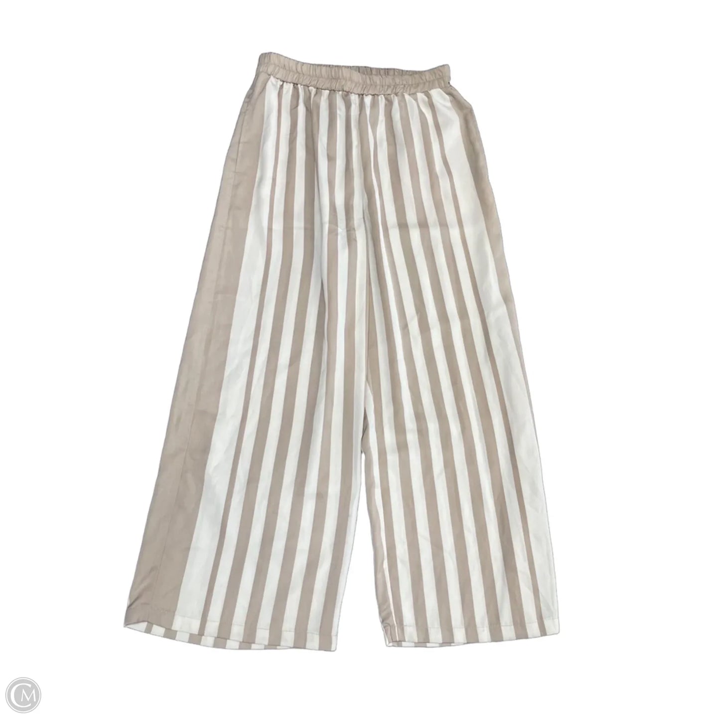 Pants Set 2pc By Modern Works In Cream & Tan, Size: M