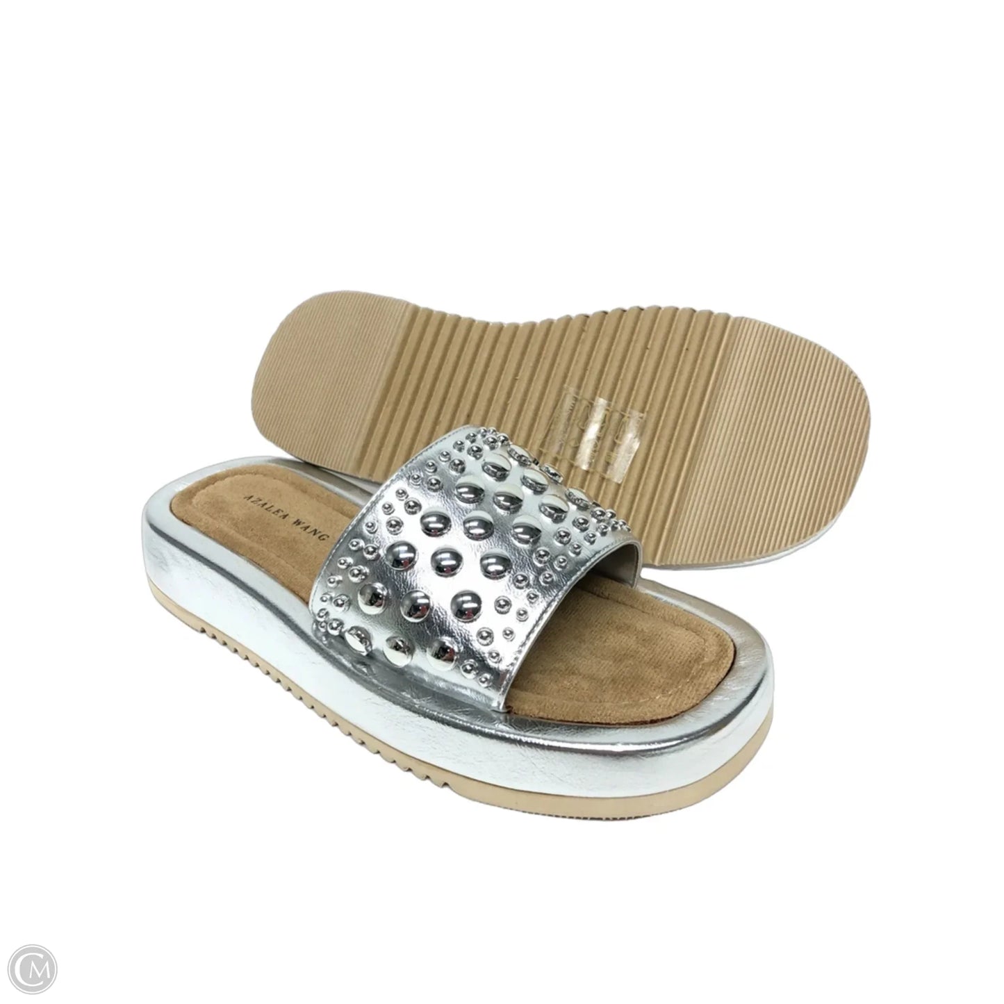 Sandals Heels Platform By Azalea Wang In Silver, Size: 8