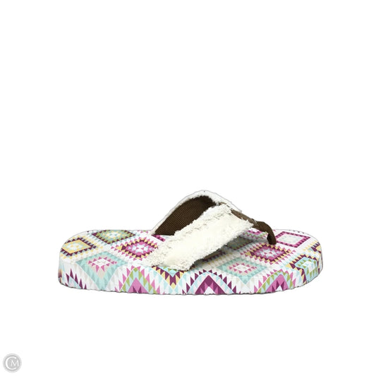 Sandals Flip Flops By Gypsy Jazz In Pink & White, Size: 10