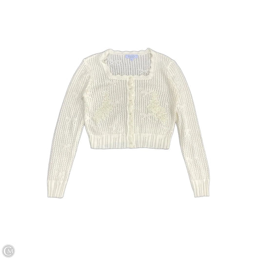 Sweater Cardigan By Celebrity Pink In Cream, Size: S
