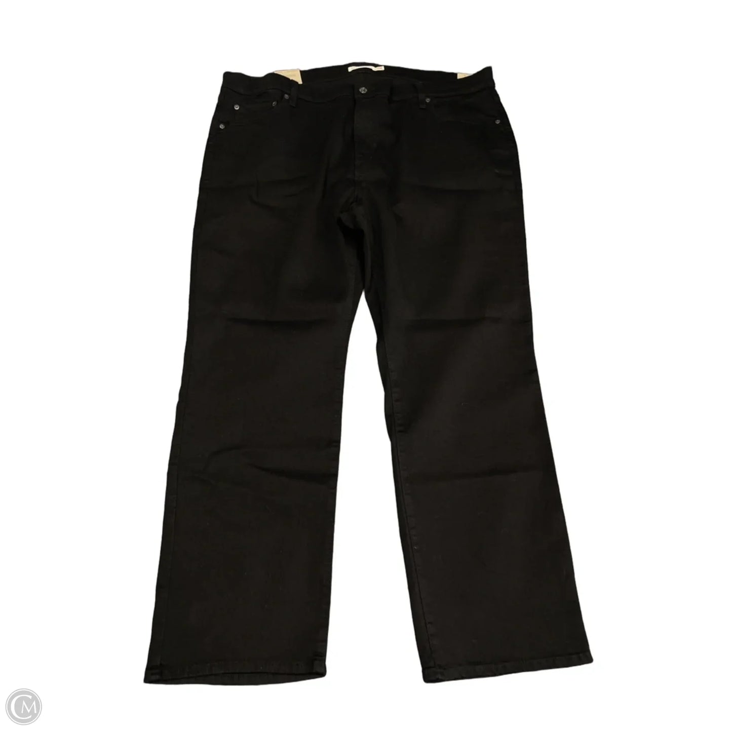 Jeans Straight By Levis In Black, Size: 24