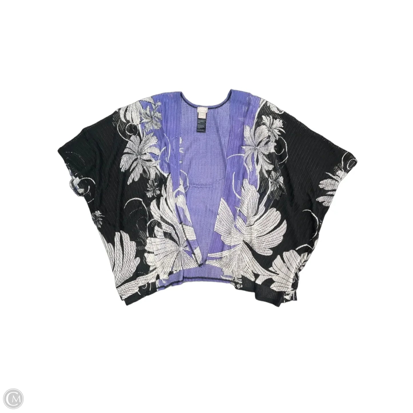 Swimwear Cover-up By Chicos In Black & Purple, Size: L