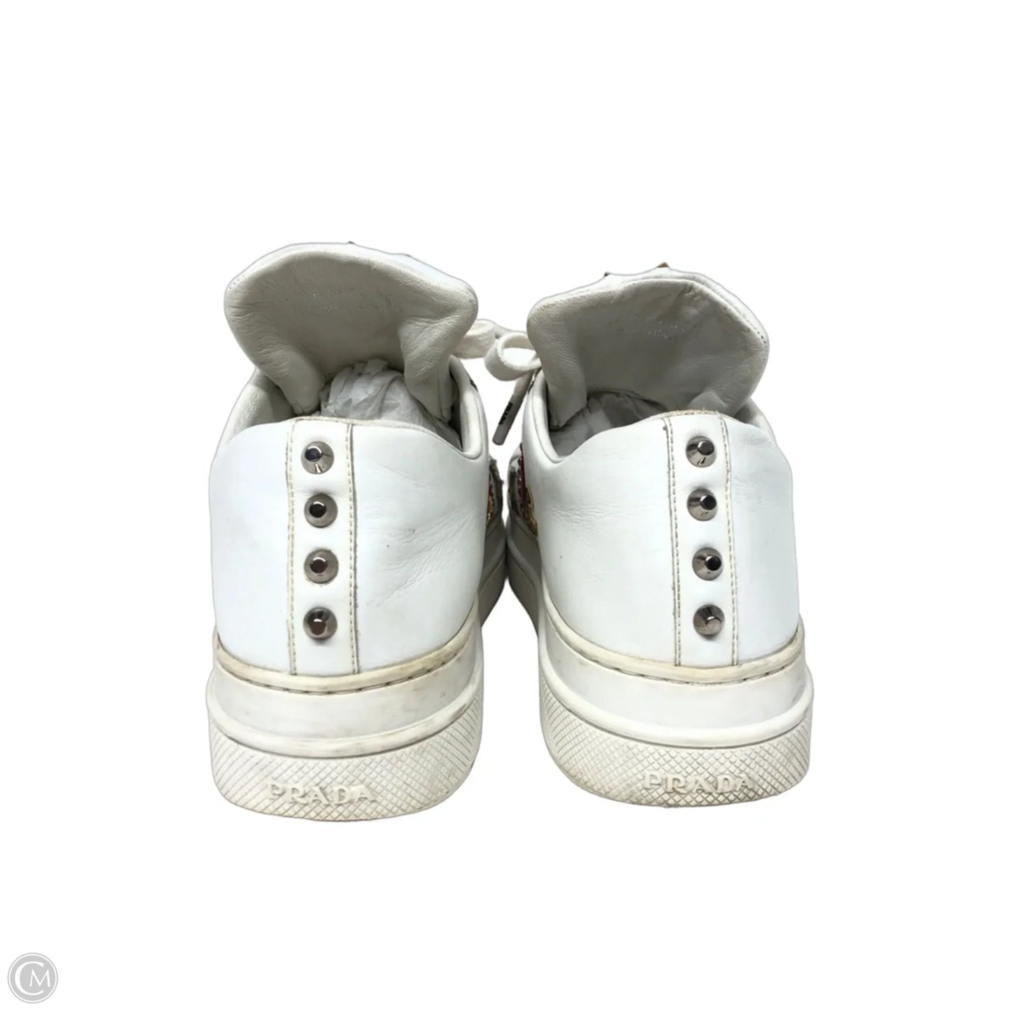 Shoes Luxury Designer By Prada In White, Size: 8