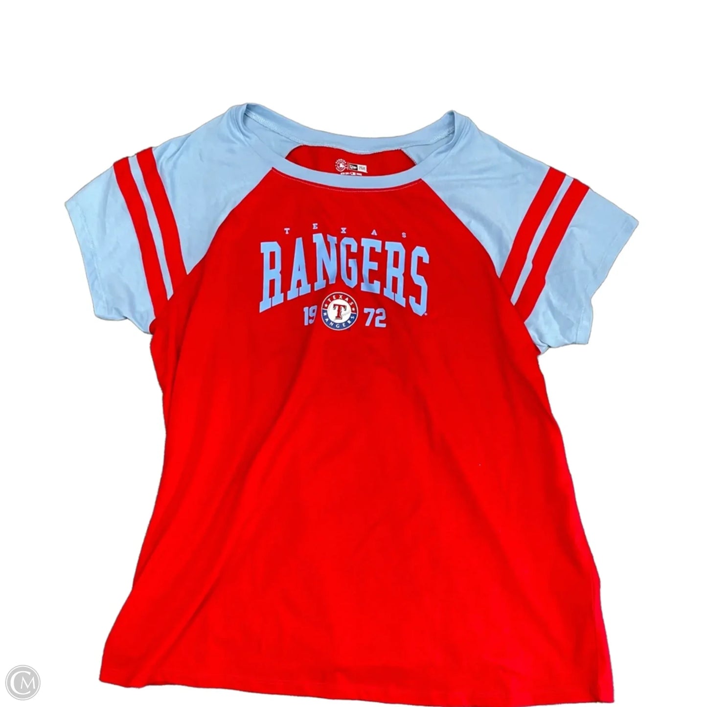 Top Short Sleeve By New Era In Blue & Red, Size: 2x