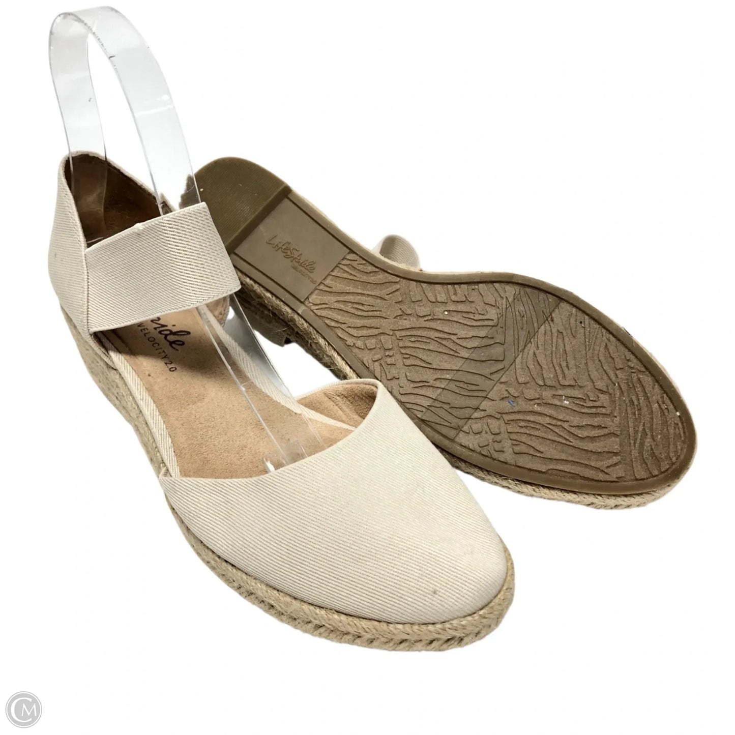 Shoes Heels Wedge By Life Stride In Cream, Size: 8