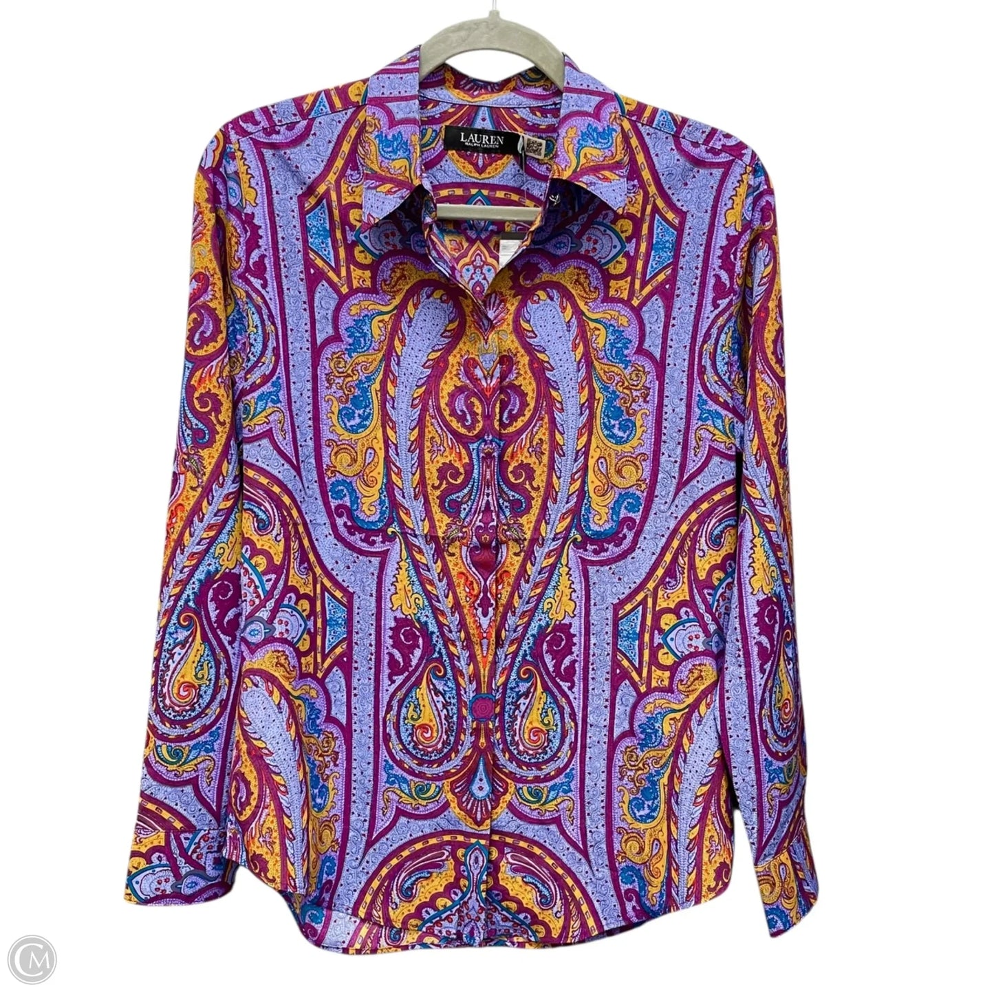 Top Long Sleeve By Lauren By Ralph Lauren In Purple, Size: S
