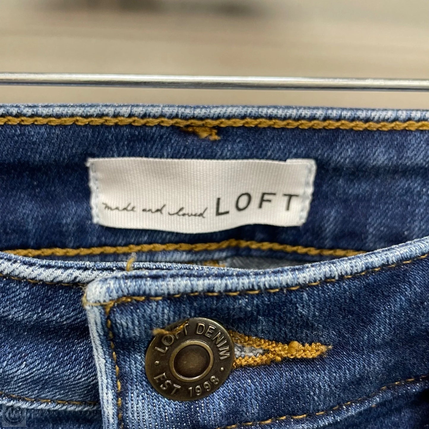 Jeans Cropped By Loft In Blue, Size: 12