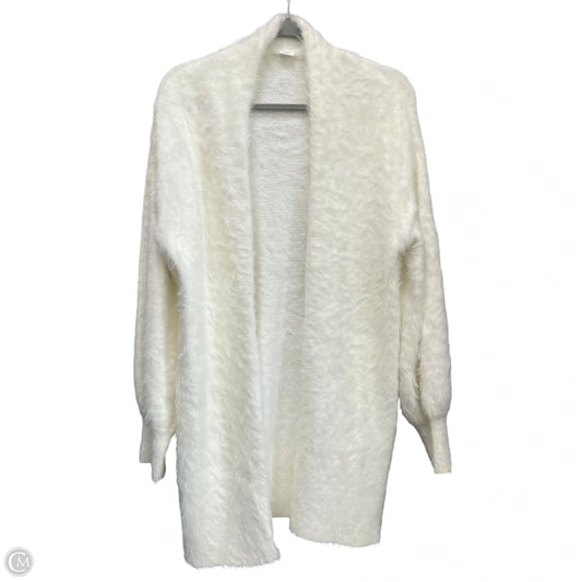 Sweater Cardigan By Gap In White, Size: M