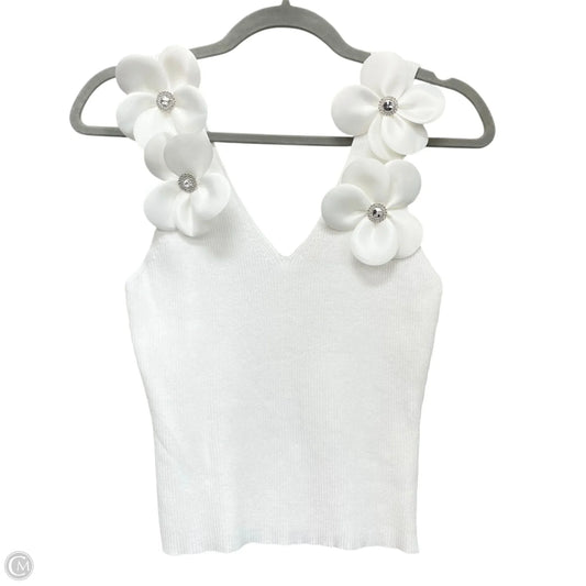 Top Sleeveless By Clothes Mentor In White, Size: L