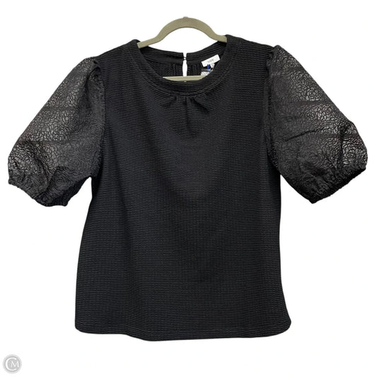 Top Short Sleeve By Voy In Black, Size: L