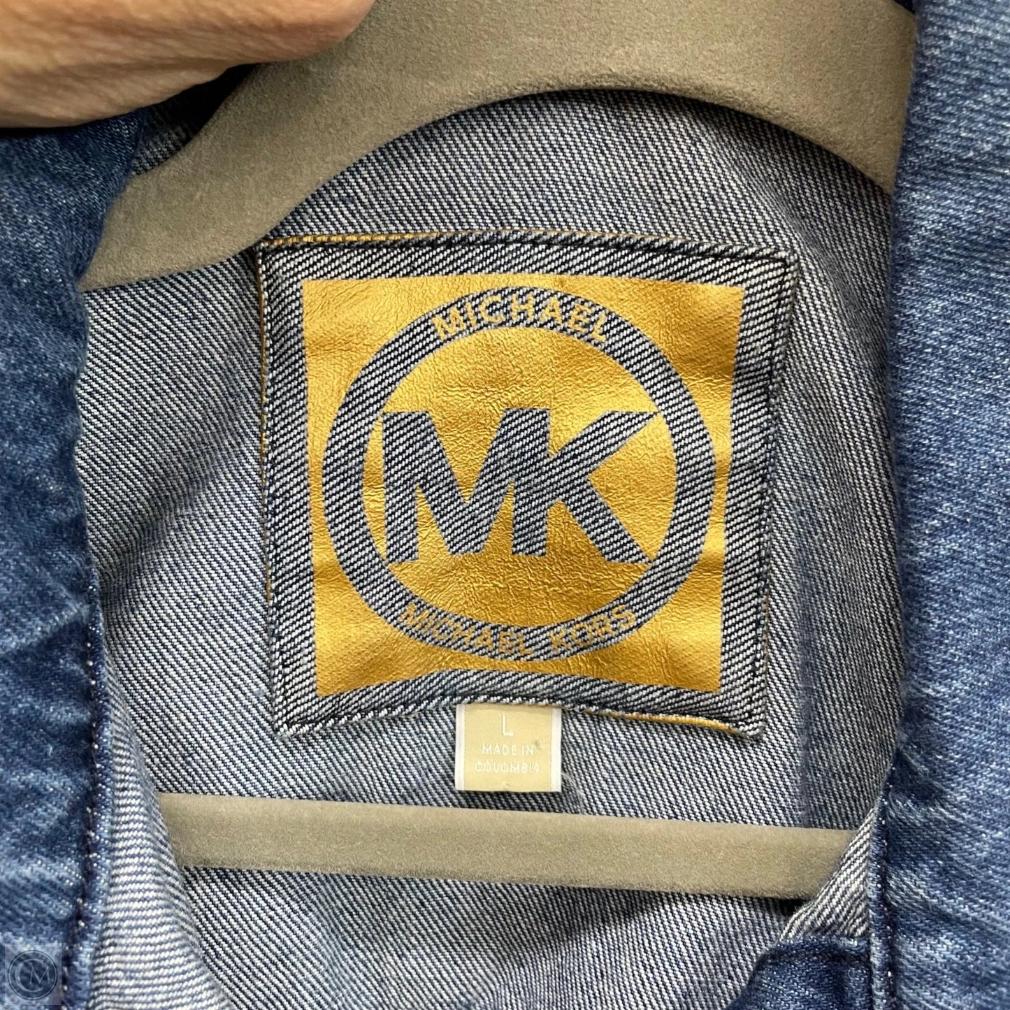 Jacket Denim By Michael By Michael Kors In Blue, Size: L