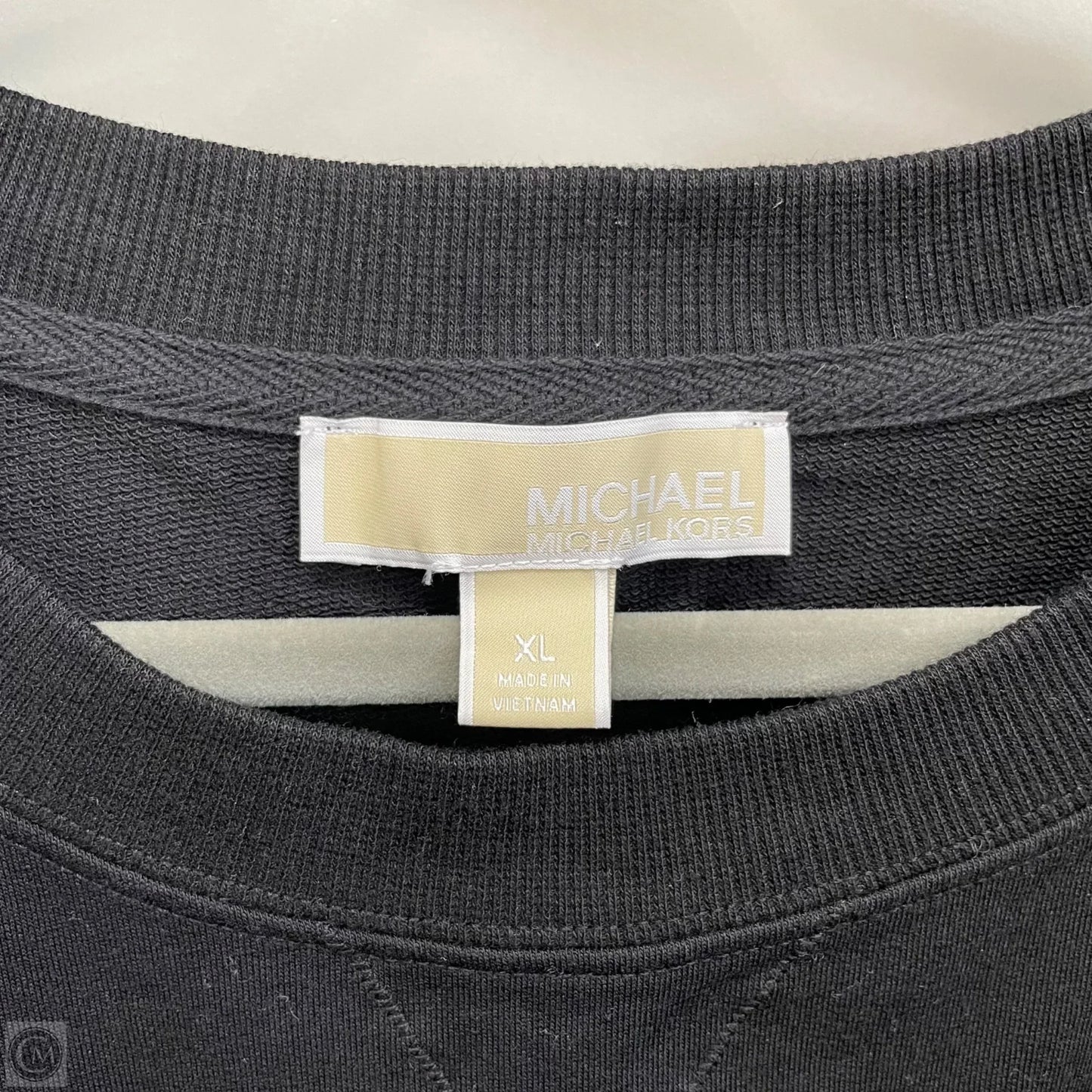 Sweatshirt Crewneck By Michael By Michael Kors In Black & Gold, Size: Xl