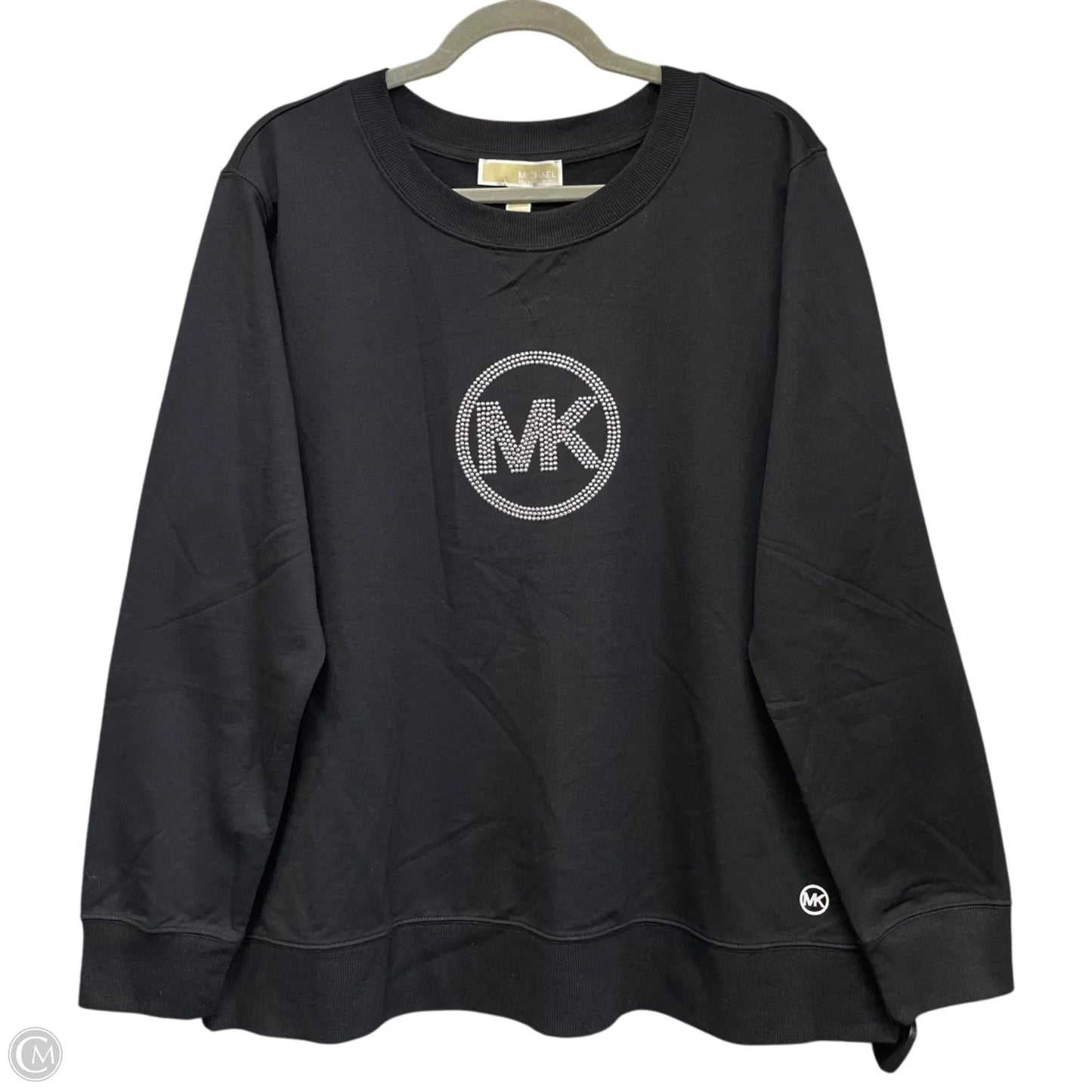Sweatshirt Crewneck By Michael By Michael Kors In Black & Silver, Size: Xl