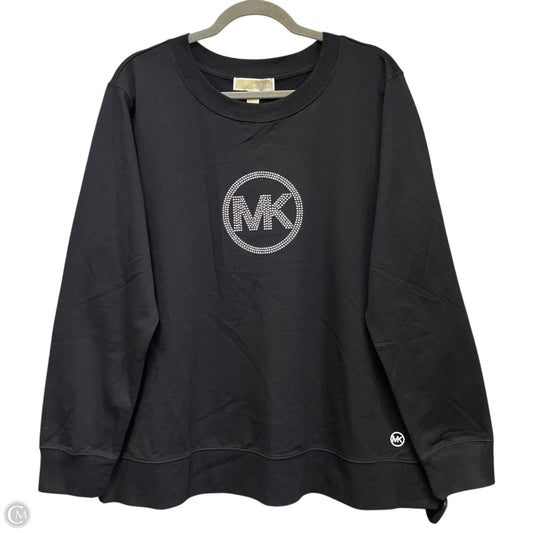 Sweatshirt Crewneck By Michael By Michael Kors In Black & Silver, Size: Xl
