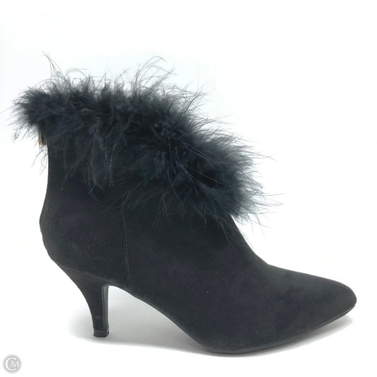 Boots Ankle Heels By Cato In Black, Size: 8