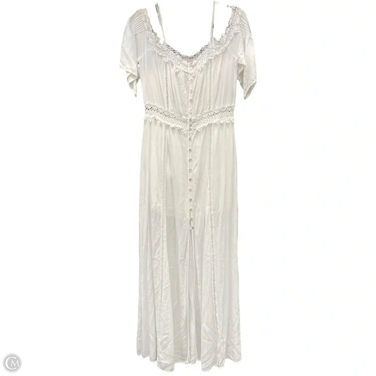 Dress Casual Maxi By Forever 21 In White, Size: L