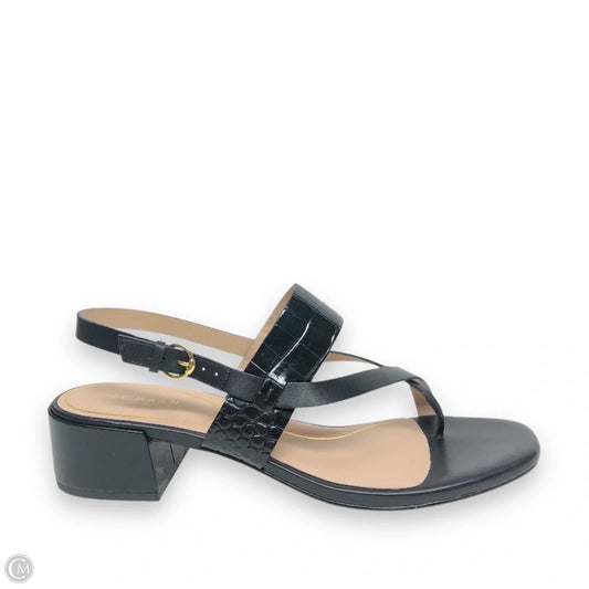 Sandals Heels Block By Cole-haan In Black, Size: 11