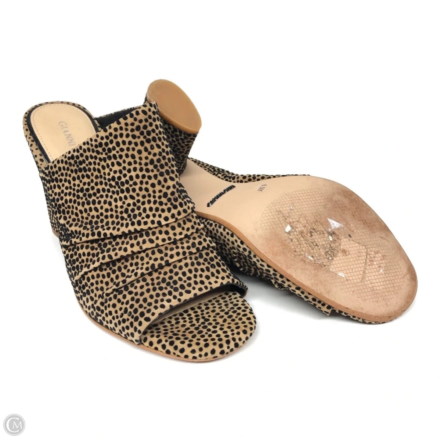 Shoes Heels Block By Gianni Bini In Black & Tan, Size: 6.5