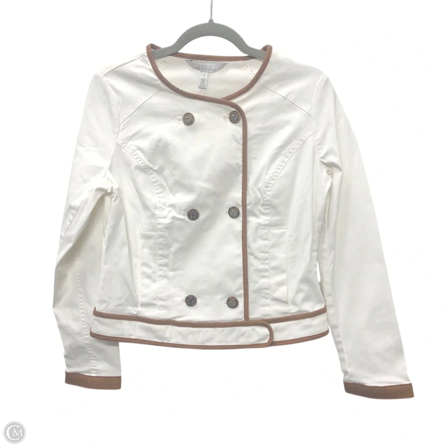 Jacket Other By White House Black Market In Tan & White, Size: 8