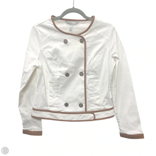 Jacket Other By White House Black Market In Tan & White, Size: 8