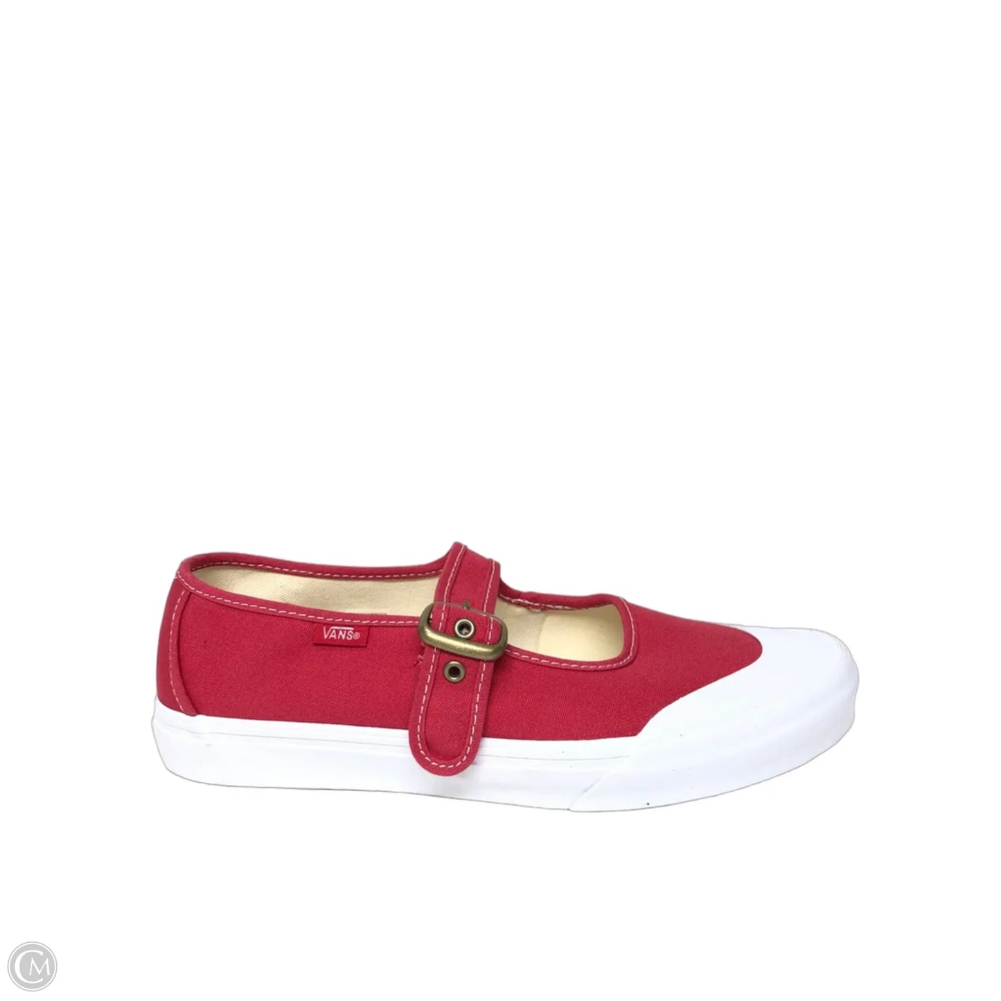 Shoes Flats By Vans In Red, Size: 9.5