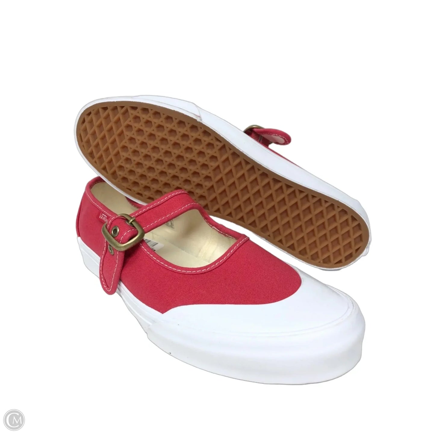 Shoes Flats By Vans In Red, Size: 9.5