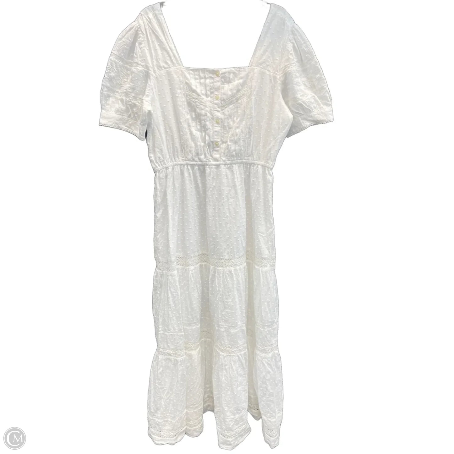 Dress Casual Maxi By Loft In White, Size: L