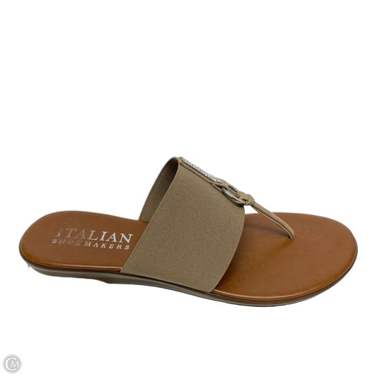 Sandals Flats By Italian Shoemakers In Brown, Size: 8
