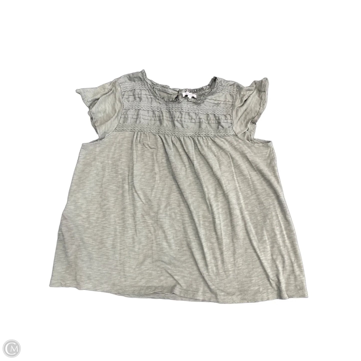 Top Short Sleeve By Ella Moss In Green, Size: L